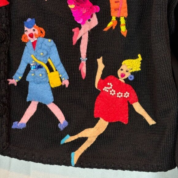 Michael Simon fashionista's through the decade Women's Cotton Cardigan Size XL - Picture 3 of 16